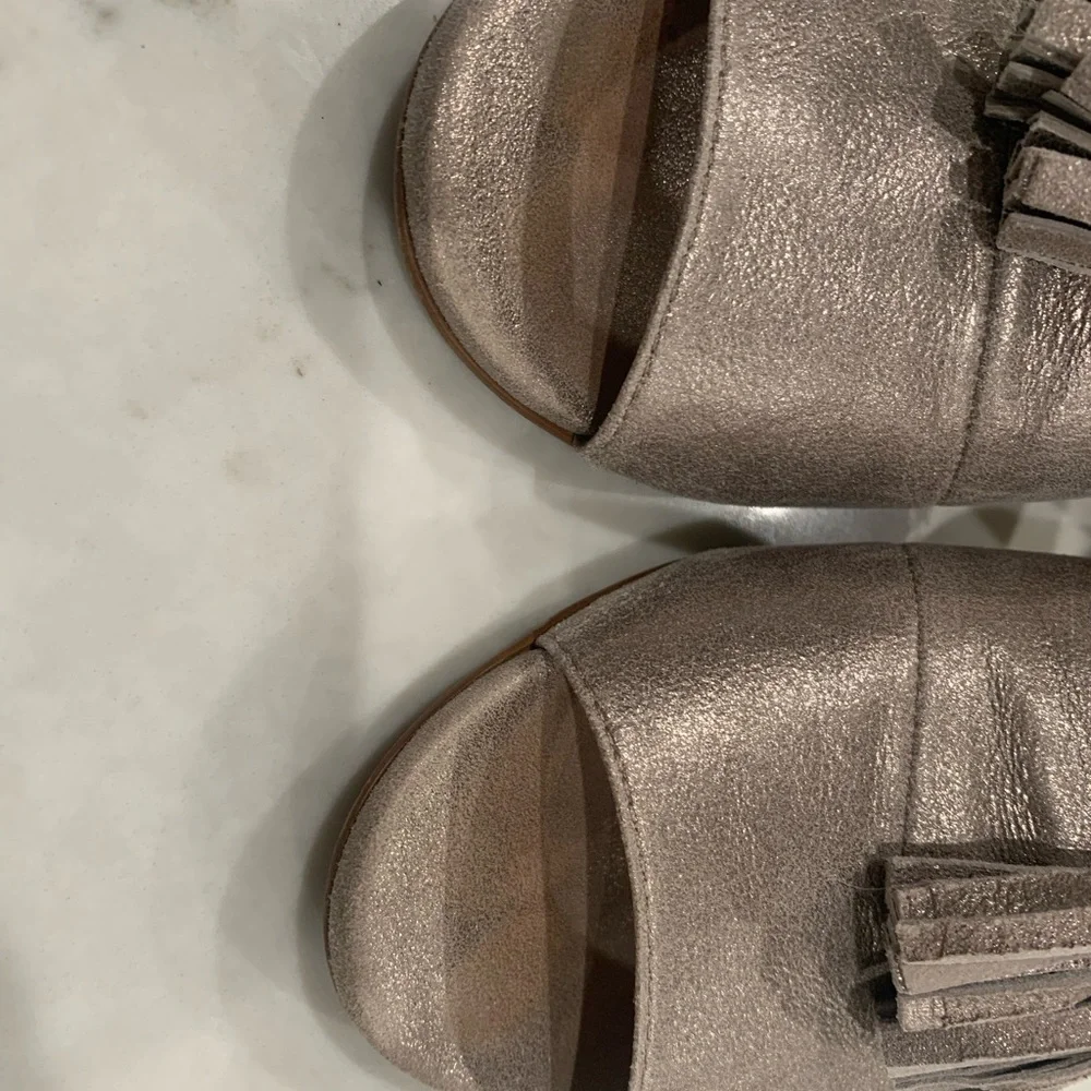 Pewter heeled mules by Karl Lagerfeld - Picture 6 of 10